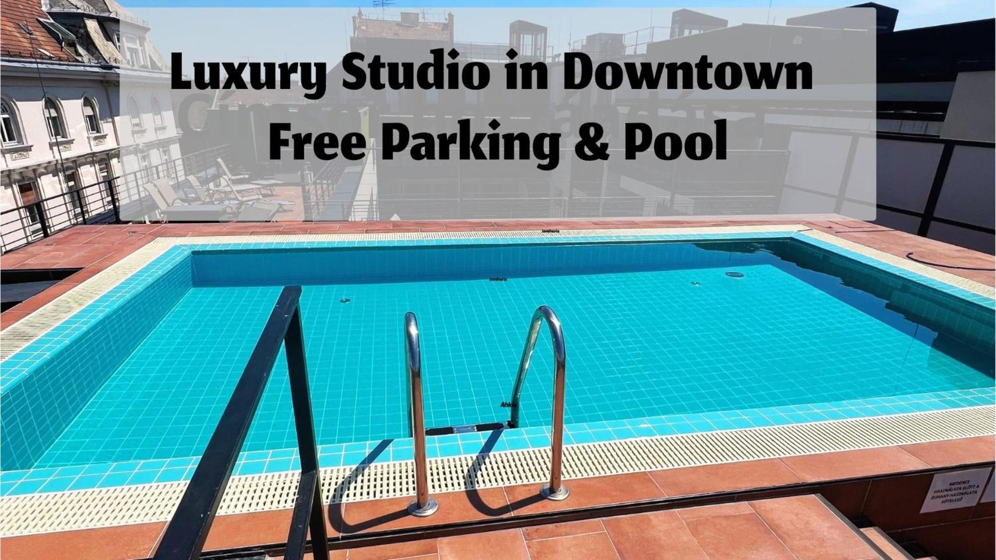 Luxe Central Studio With Pool, Parking & Ac Budapeste Exterior foto